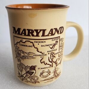 Vintage Ceramic Maryland State Souvenir Coffee Mug